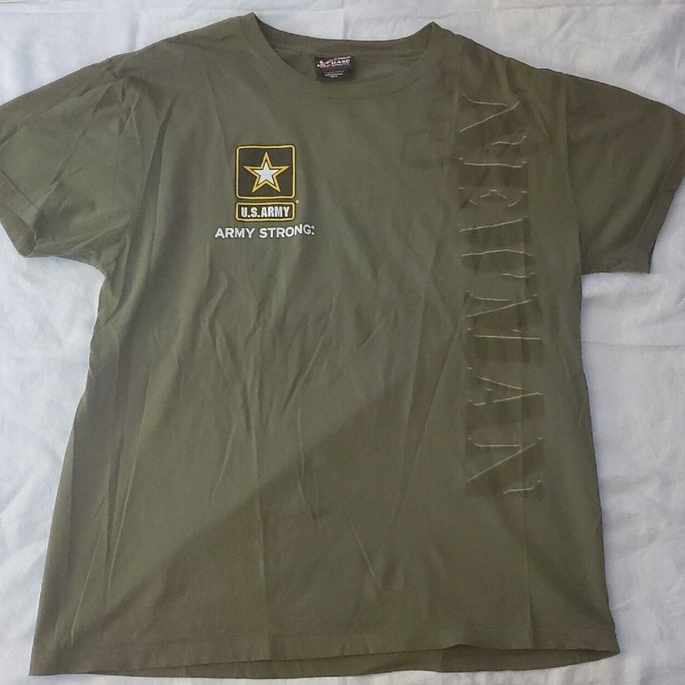 NASCAR Ryan Newman U.S. Army Strong Racing Short Sleeve Green TShirt Men's Sz XL